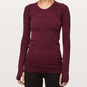 Lululemon Swiftly Tech Long Sleeve Crew - Deep Ruby
